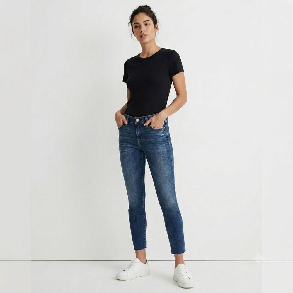 STS Blue Jeans Crop Ankle Skinny Raw Hem Size 26